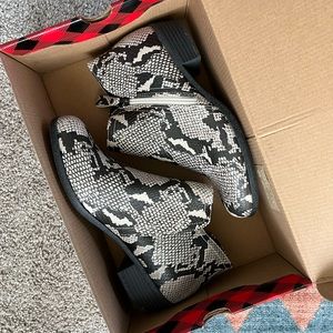 Snakeskin Booties